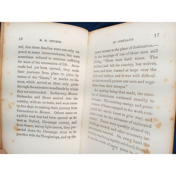 History Of The Methodist Episcopal Church Cortland New York Antique Book 1855 - Picture 6 of 9